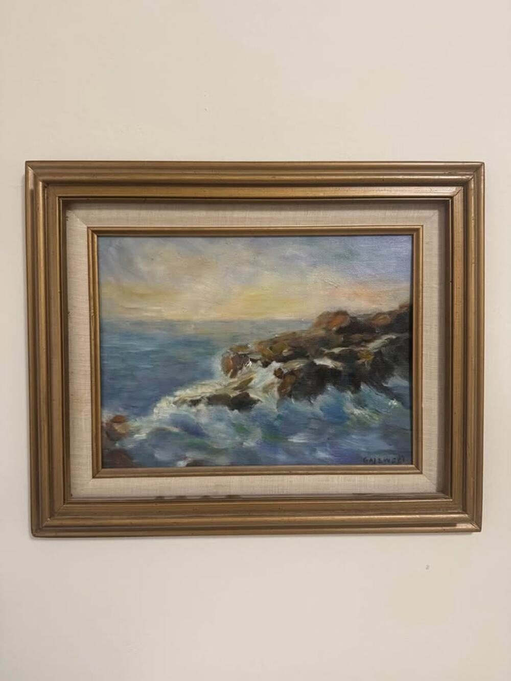 Original Oil Painting, Seascape Coastal Great Lakes